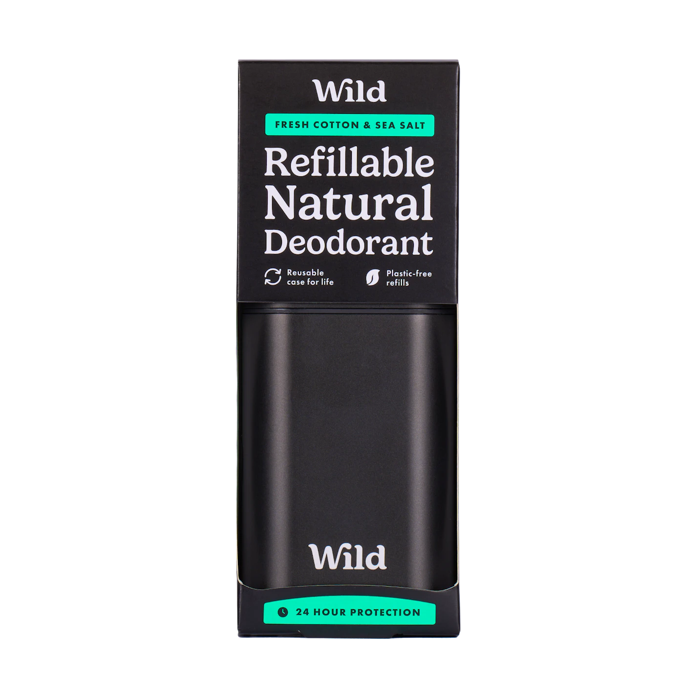 Wild Men's Black Case and Fresh Cotton and Sea Salt Deo Starter Pack