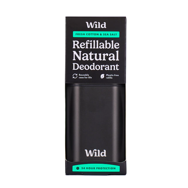 Wild Men's Black Case and Fresh Cotton and Sea Salt Deo Starter Pack