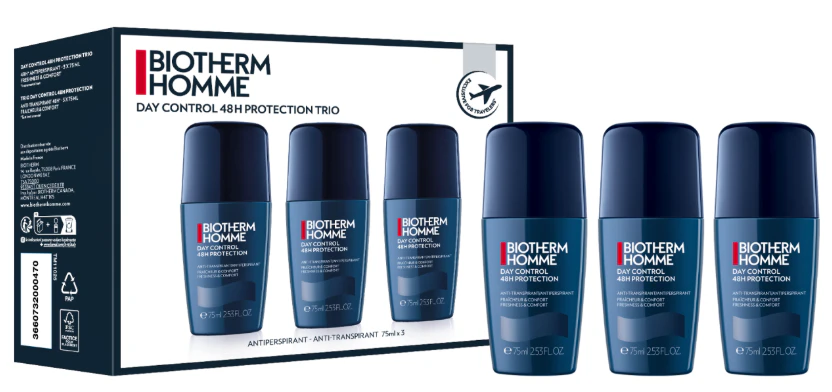 Biotherm Homme 48H Day Control Roll On Deo Trio
