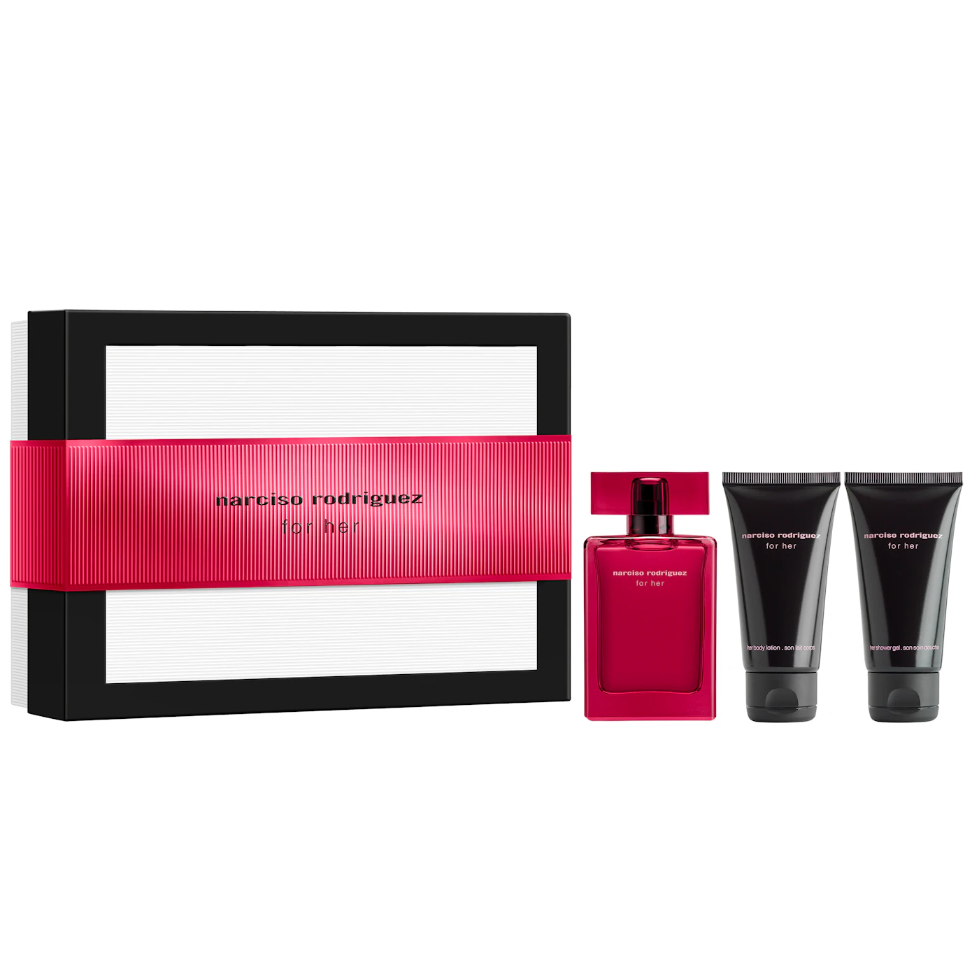 Narciso Rodriguez For Her EdP Intense 50 ml + Body Lotion 50 ml + Shower Gel 50 ml Gift Set