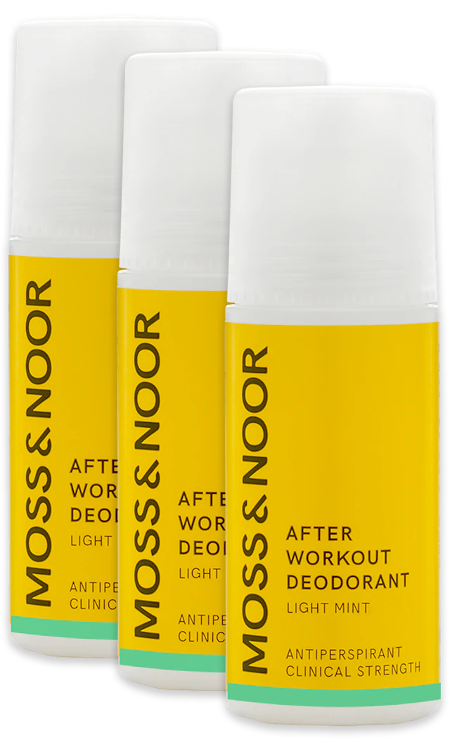 Moss & Noor After Workout Deodorant Light Mint 3 Pack