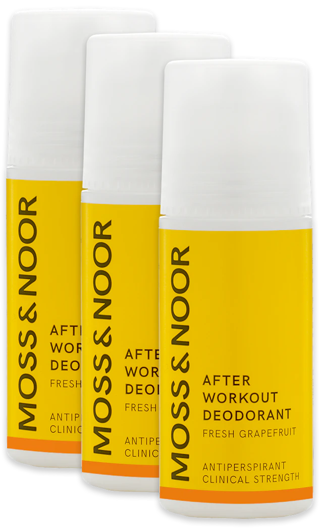 Moss & Noor After Workout Deodorant Fresh Grapefruit 3 Pack