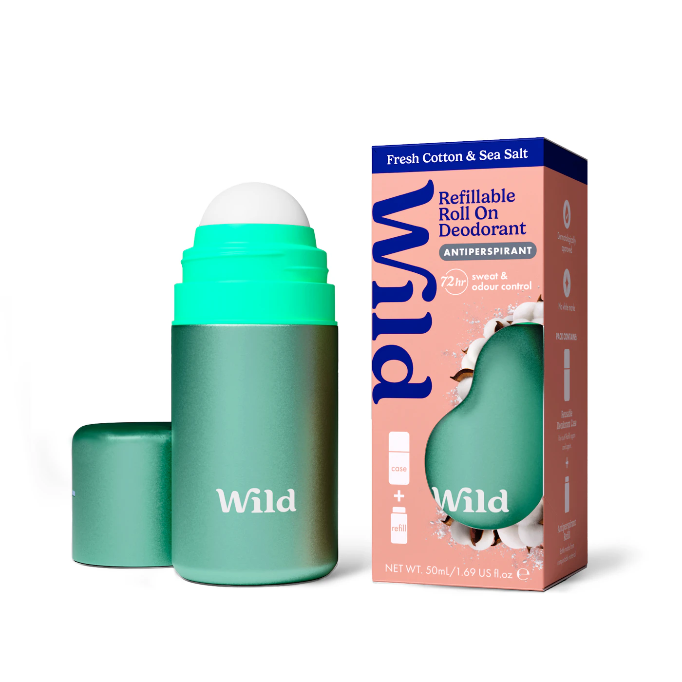 Wild Antiper Roll On Aqua Case Fresh Cotton Sea Salt