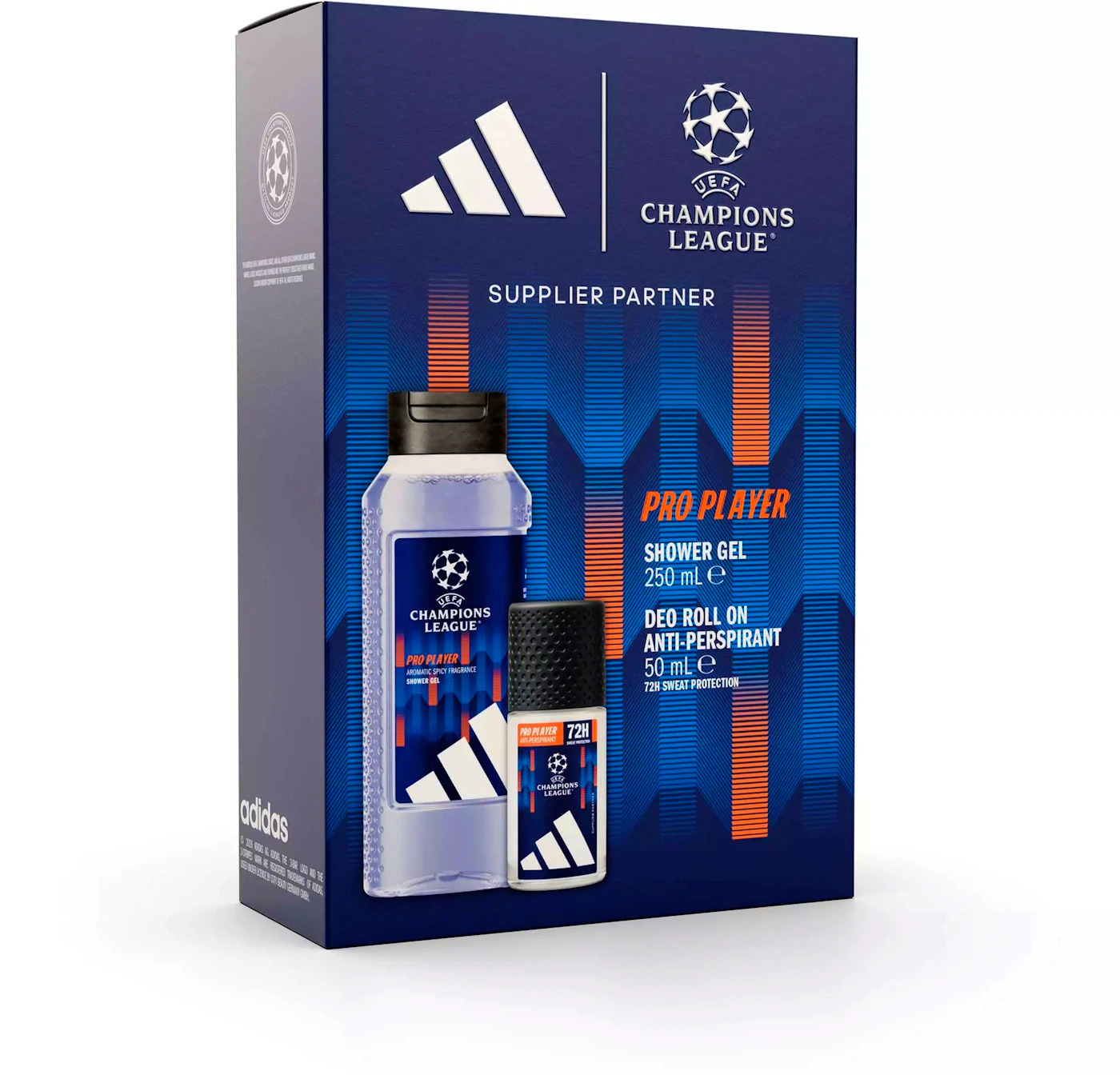 Adidas Gift Set UEFA Pro Player Shower Gel & Roll On